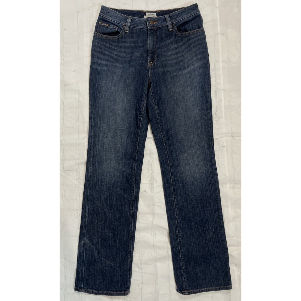 L.L. Bean Women's Straight Leg Jeans - Dark Blue